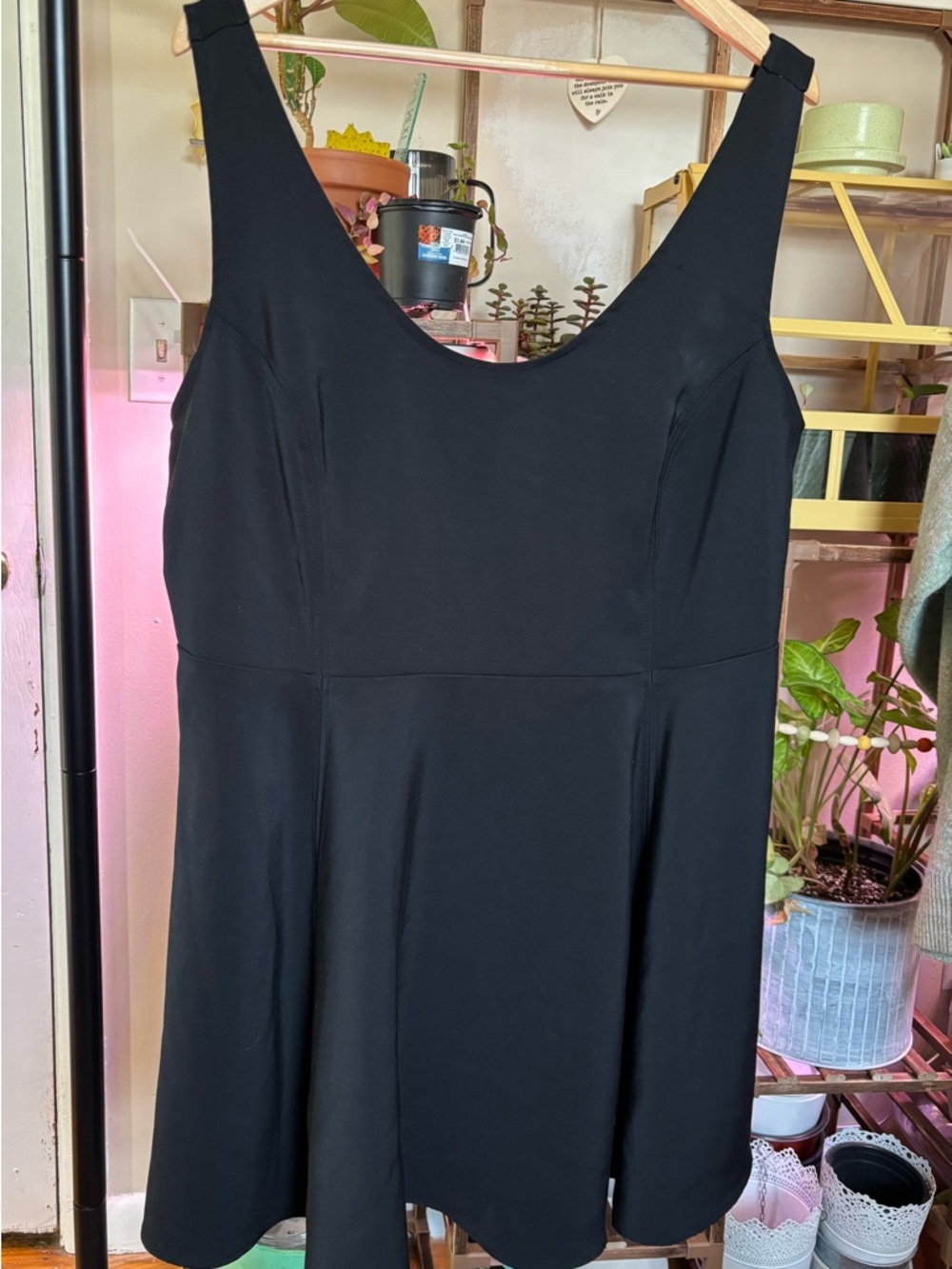 H&M Black Sleeveless Scoop-Neck Mini Dress